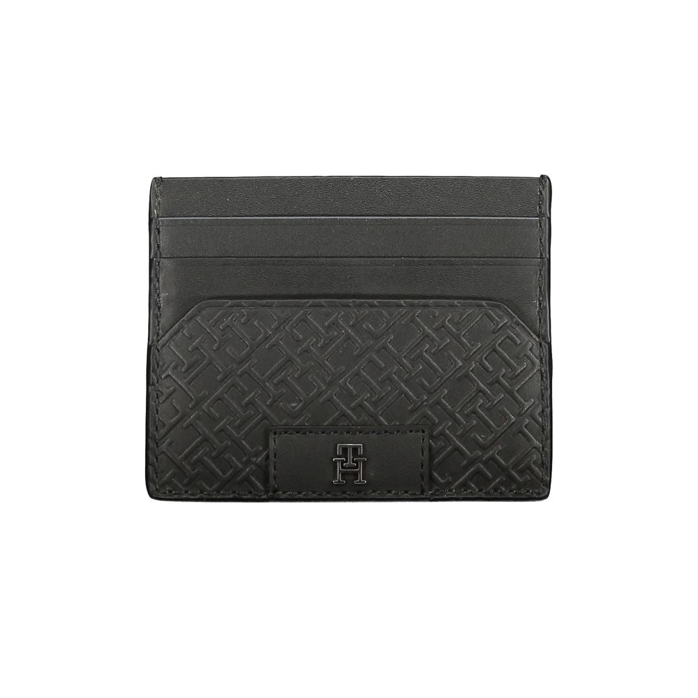 Tommy Hilfiger Schwarzes Leder Portemonnaie