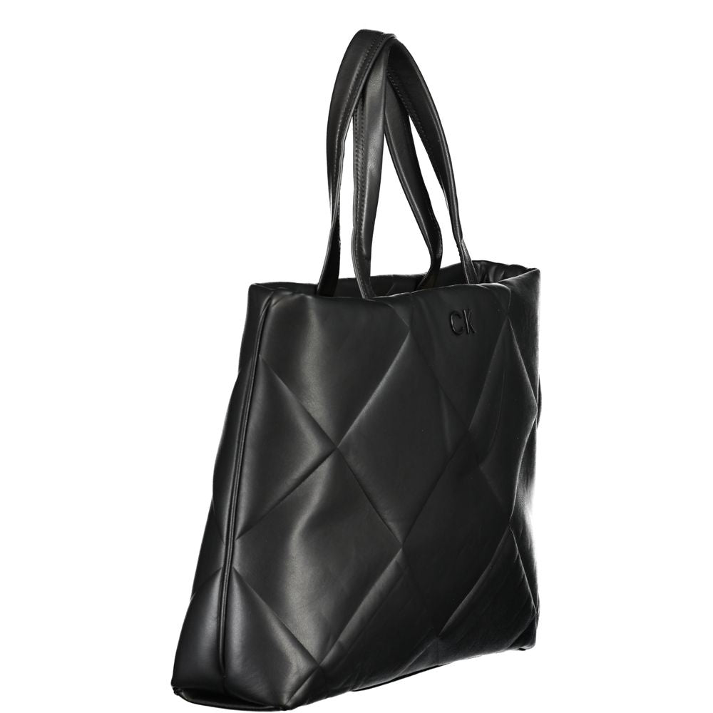 Calvin Klein Schwarze Baumwollhandtasche