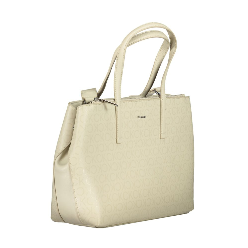 Calvin Klein Beige Polyester Handtasche