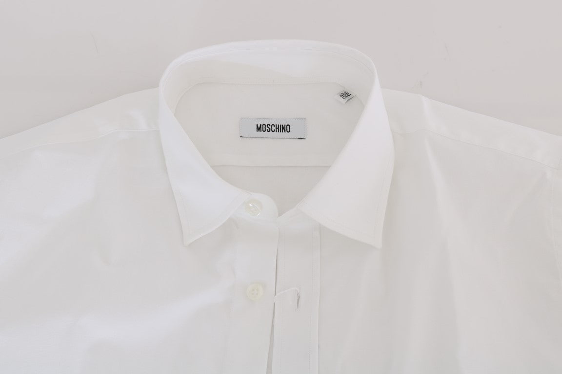 Moschino Elegantes weißes Slim-Fit Hemd aus Baumwolle