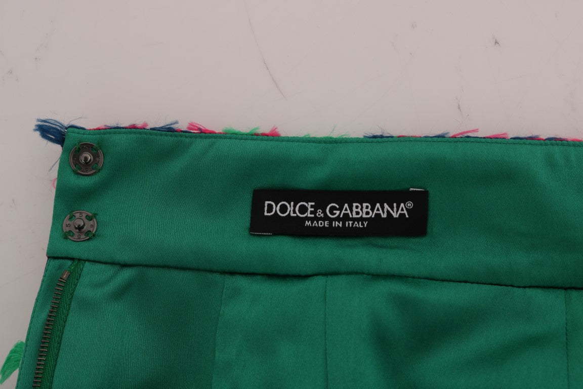 Dolce &amp; Gabbana Elegant jacquard high-waist pencil skirt