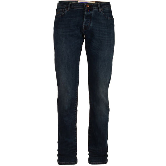 Jacob Cohen Blue Cotton Miesten Slim Fit -farkut