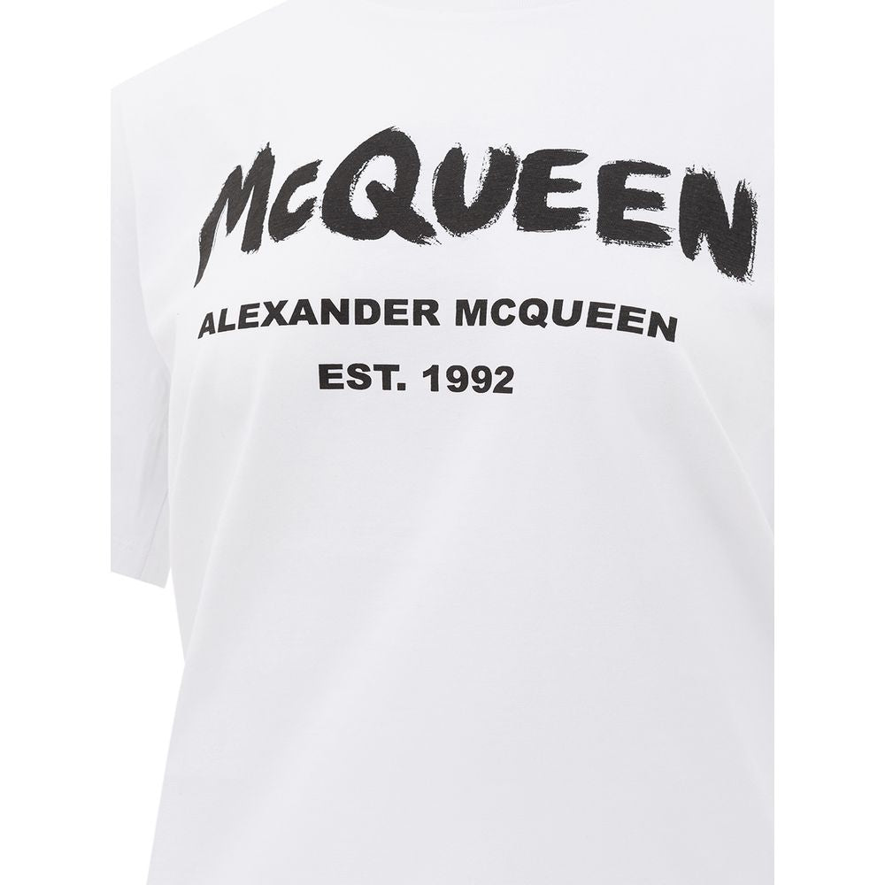 Alexander McQueen White Cotton Tops &amp; T-Shirt