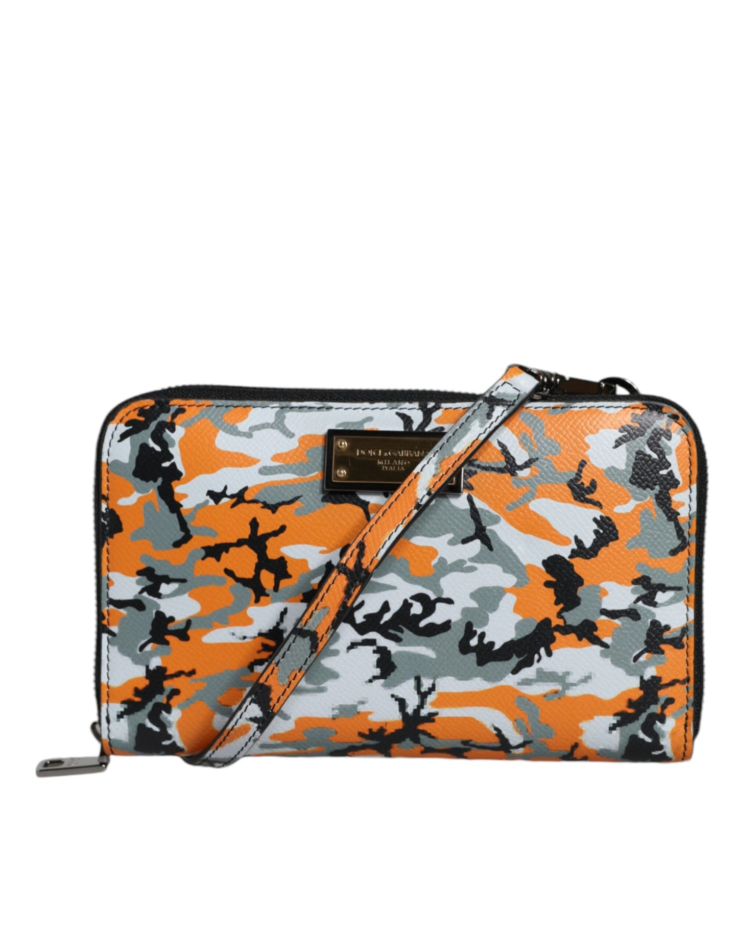 Dolce & Gabbana Multicolor Camouflage Leder Geldbörse Cross Body Bag