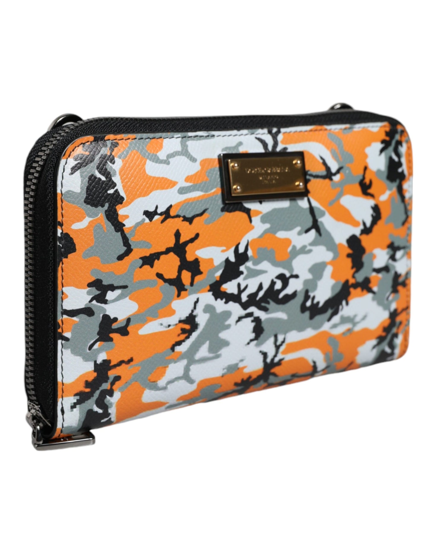 Dolce & Gabbana Multicolor Camouflage Leder Geldbörse Cross Body Bag