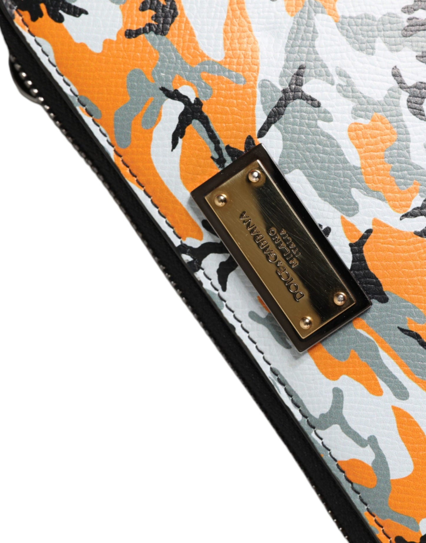 Dolce & Gabbana Multicolor Camouflage Leder Geldbörse Cross Body Bag