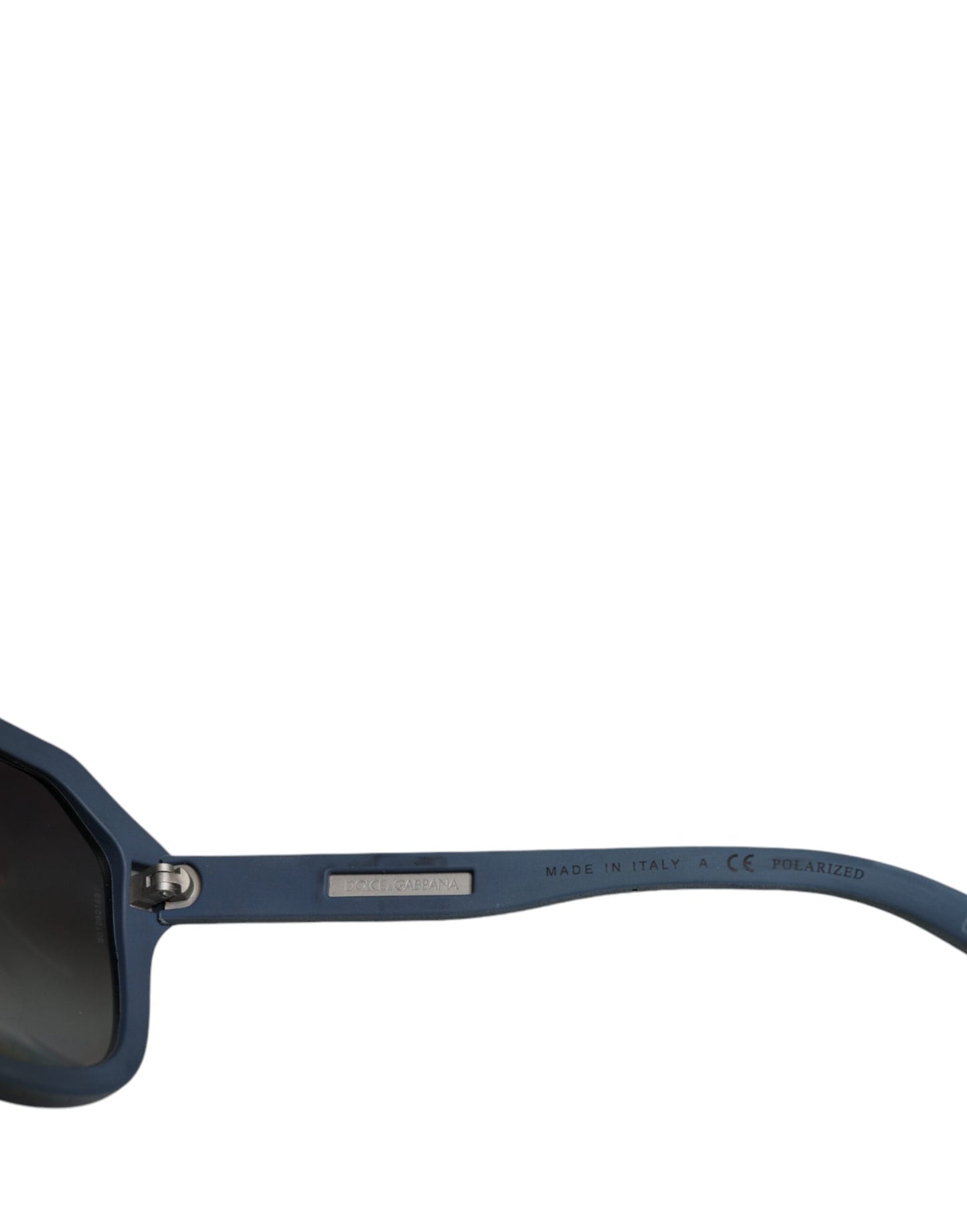 Dolce & Gabbana Blaue Metallrahmen Gummihaut Polarisierte Spiegelgläser Sonnenbrille