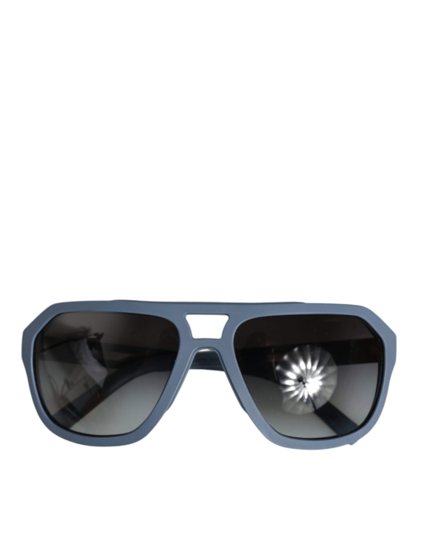 Dolce & Gabbana Blaue Metallrahmen Gummihaut Polarisierte Spiegelgläser Sonnenbrille