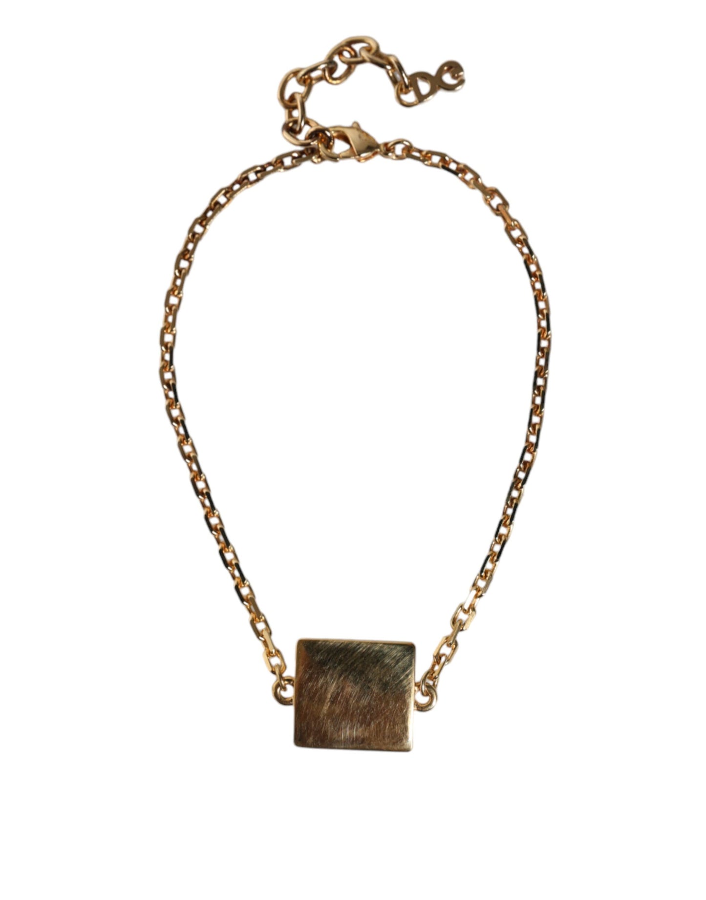 Dolce & Gabbana Gold-Messing-Kette Logo Sizilien-Anhänger Armband