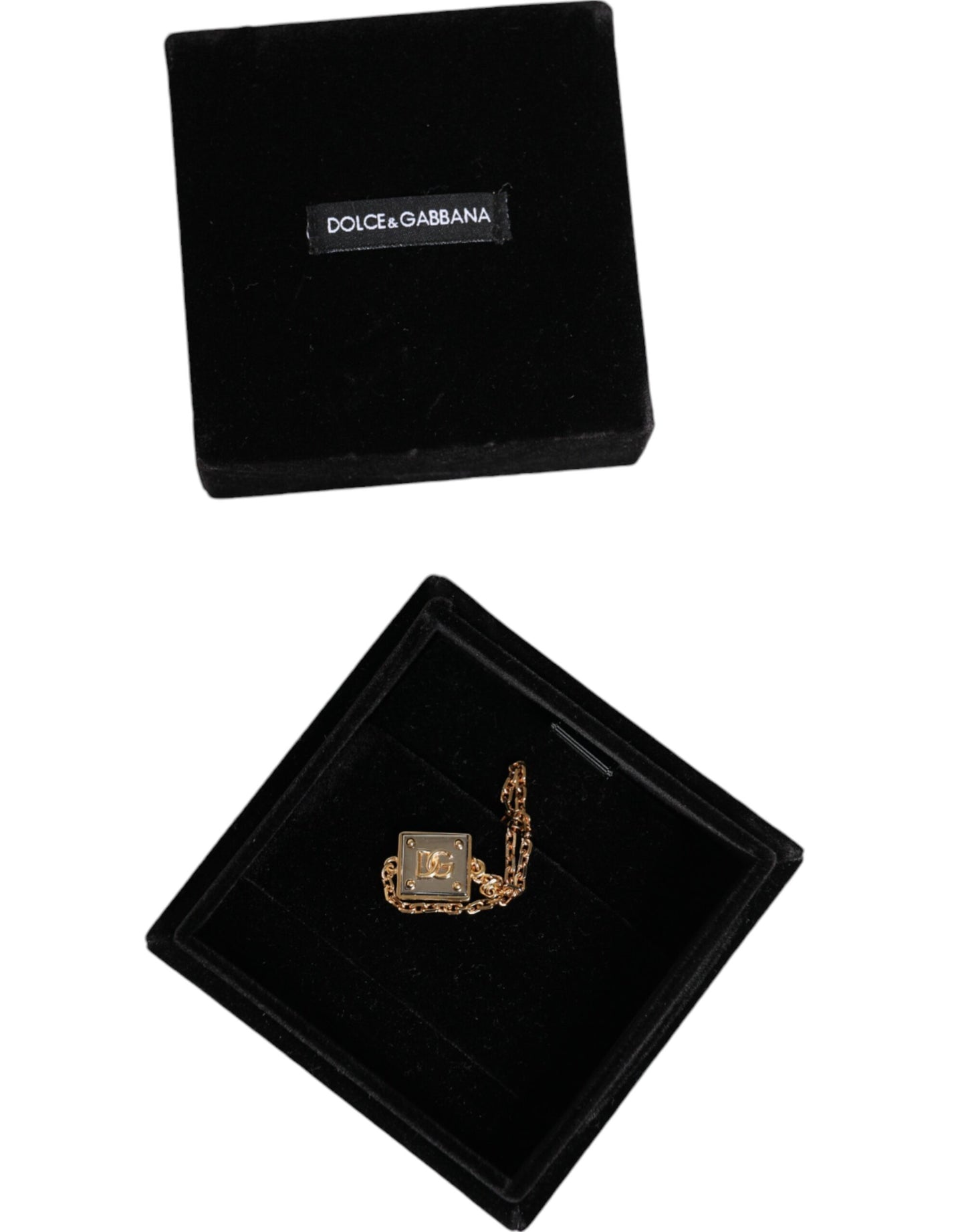 Dolce & Gabbana Gold-Messing-Kette Logo Sizilien-Anhänger Armband