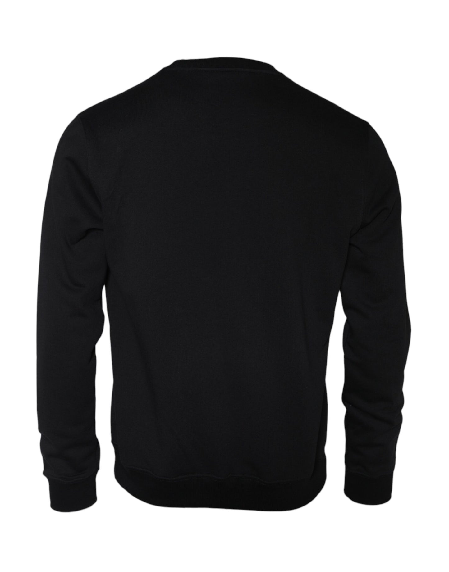 Versace Schwarzes Medusa Fleece-Baumwoll-Rundhals-Sweatshirt Pullover