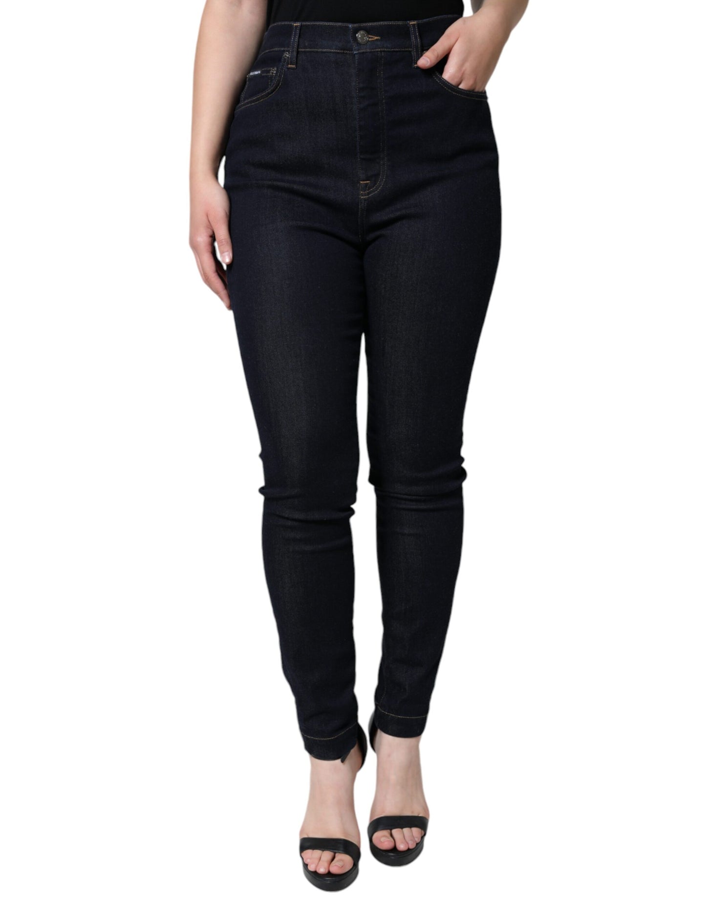 Dolce & Gabbana Schwarze GRACE High Waist Skinny Denim Jeans