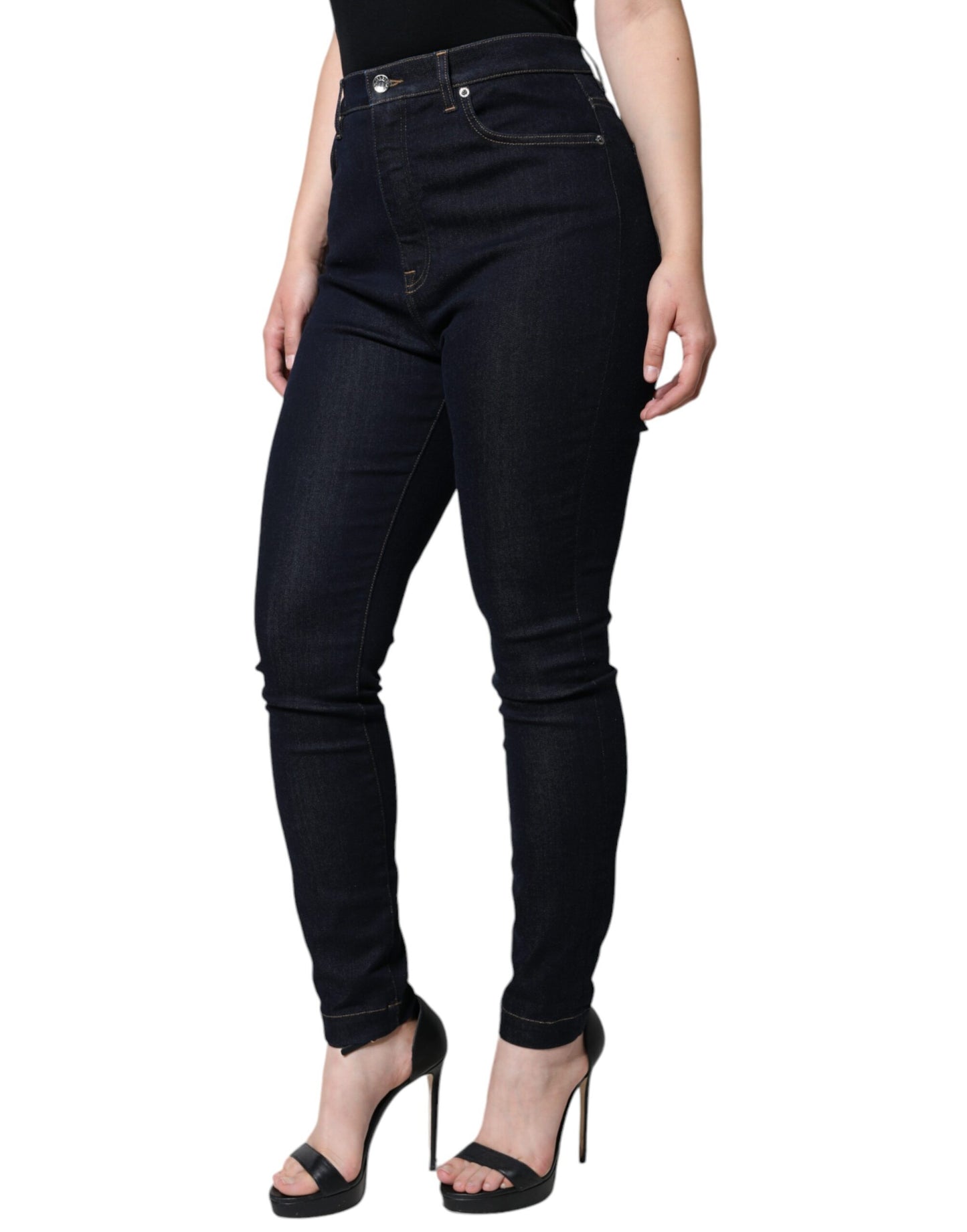 Dolce & Gabbana Schwarze GRACE High Waist Skinny Denim Jeans