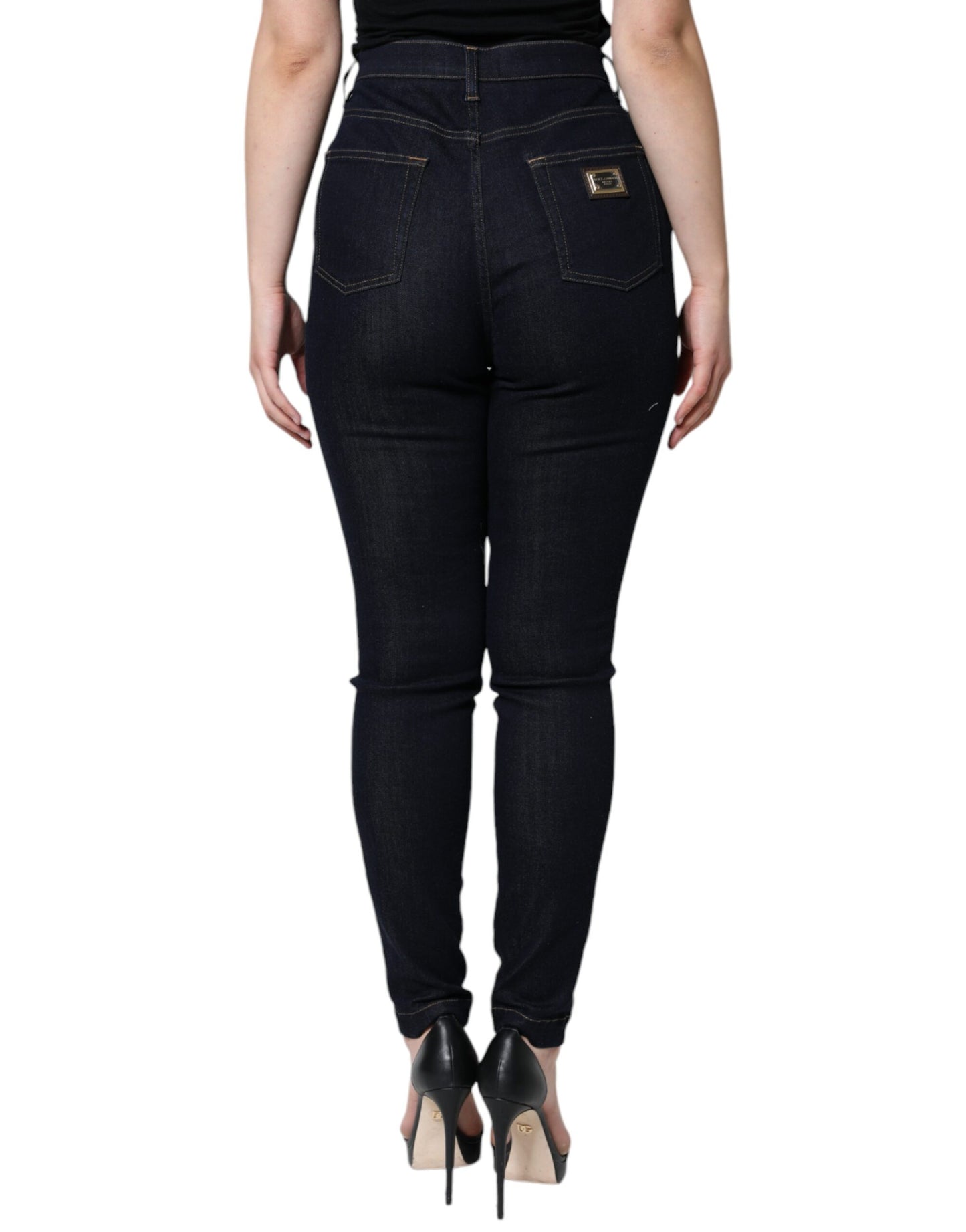 Dolce & Gabbana Schwarze GRACE High Waist Skinny Denim Jeans