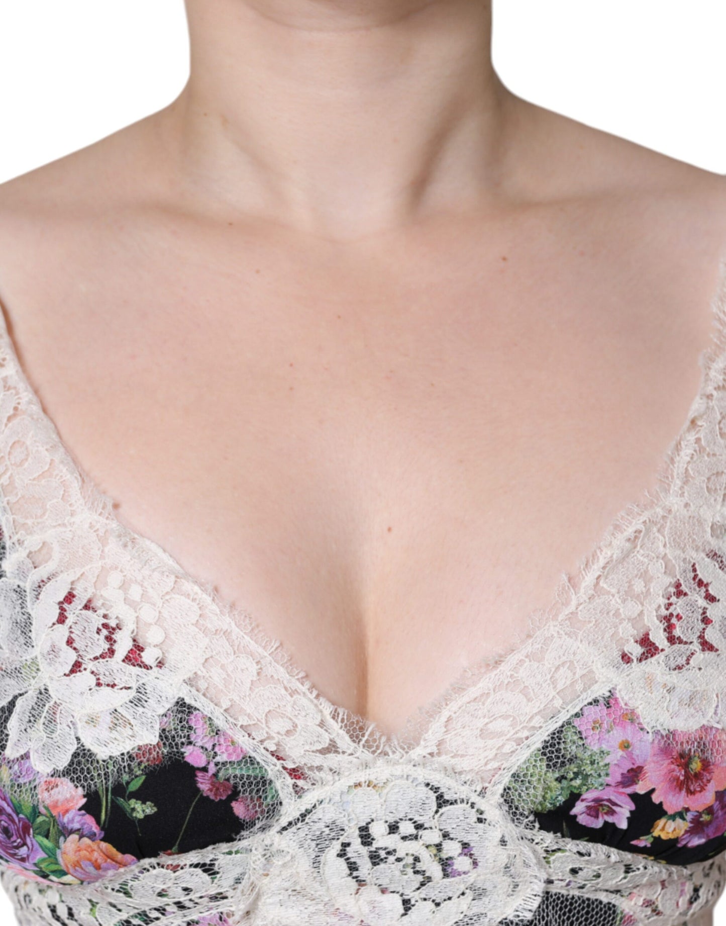 Dolce & Gabbana Schwarzes Blusentop mit floraler Spitze und kurzen Ärmeln