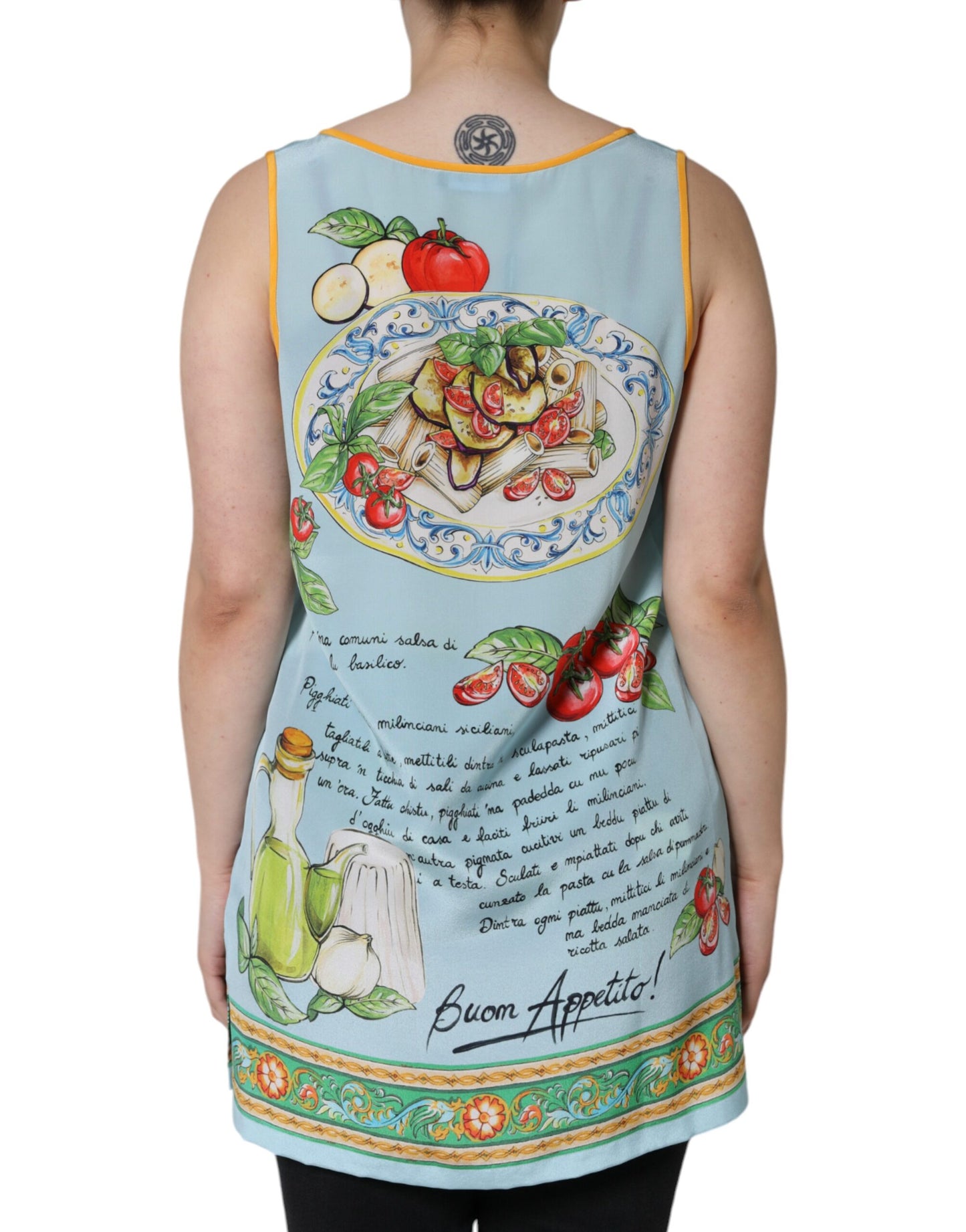 Dolce & Gabbana Multicolor Pasta Alla Norma Druck Tank Top