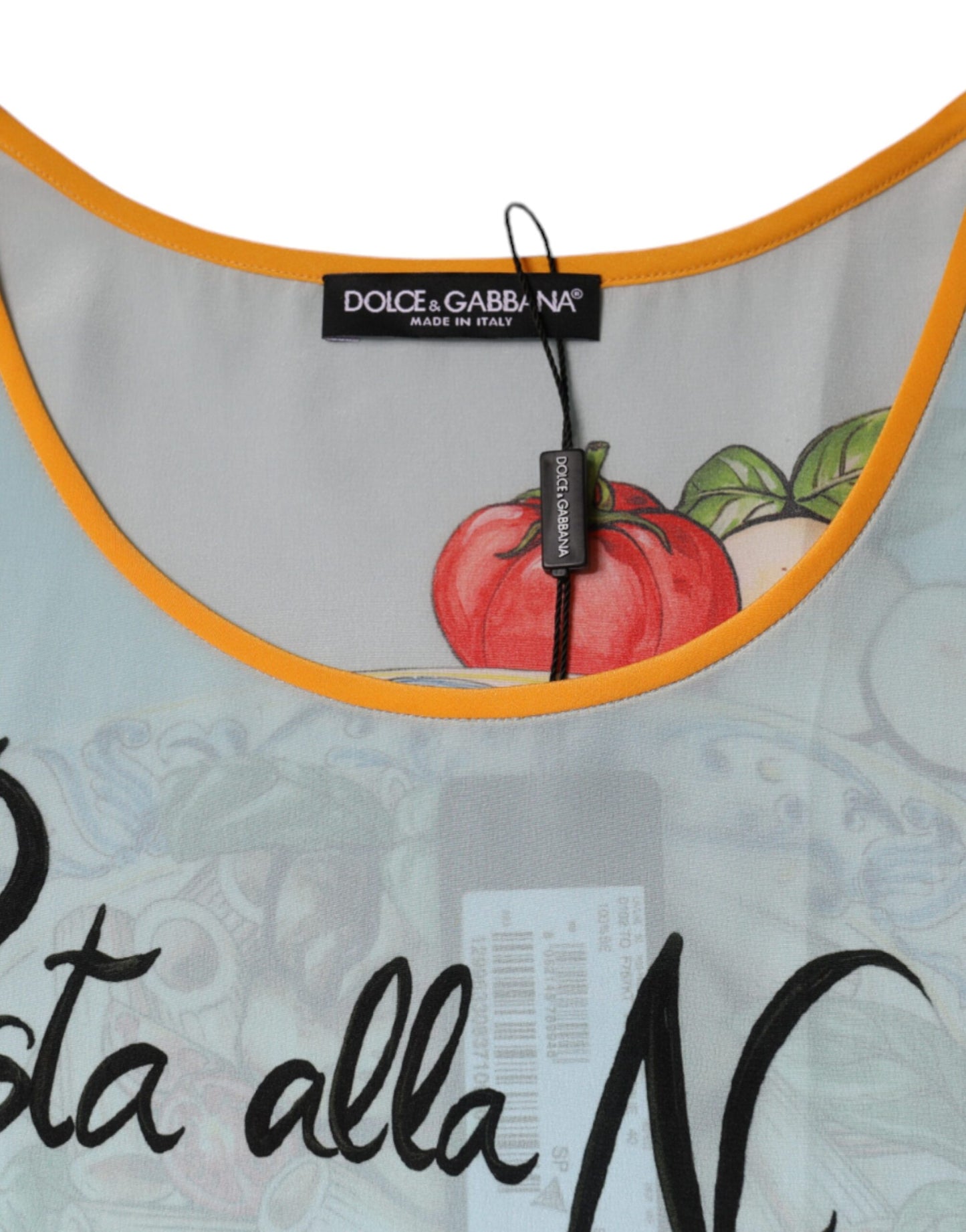 Dolce & Gabbana Multicolor Pasta Alla Norma Druck Tank Top