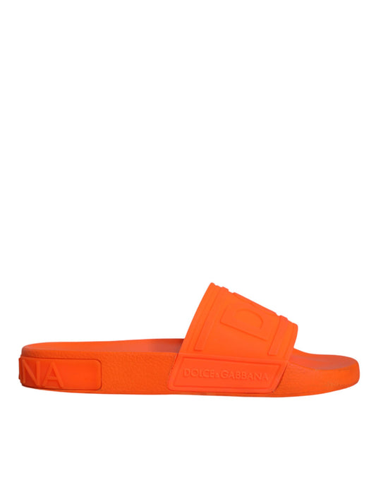 Dolce &amp; Gabbana Orange Rubber Slides Sandaalit Rantavaatteet Kengät