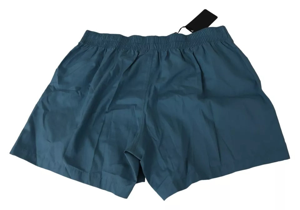 Dolce & Gabbana Blaue Baumwoll-Boxershorts Regular Unterwäsche