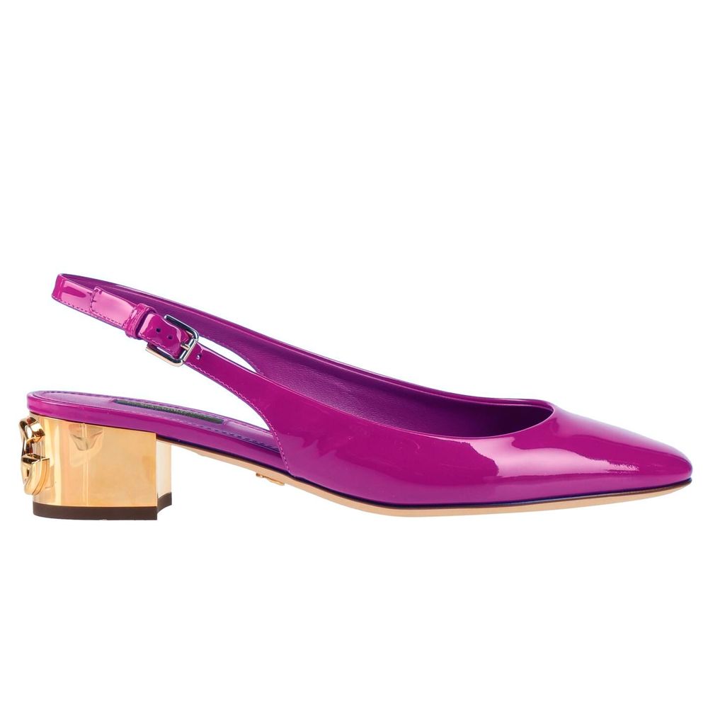 Dolce &amp; Gabbana Purple Leather Di Calfskin Pumps