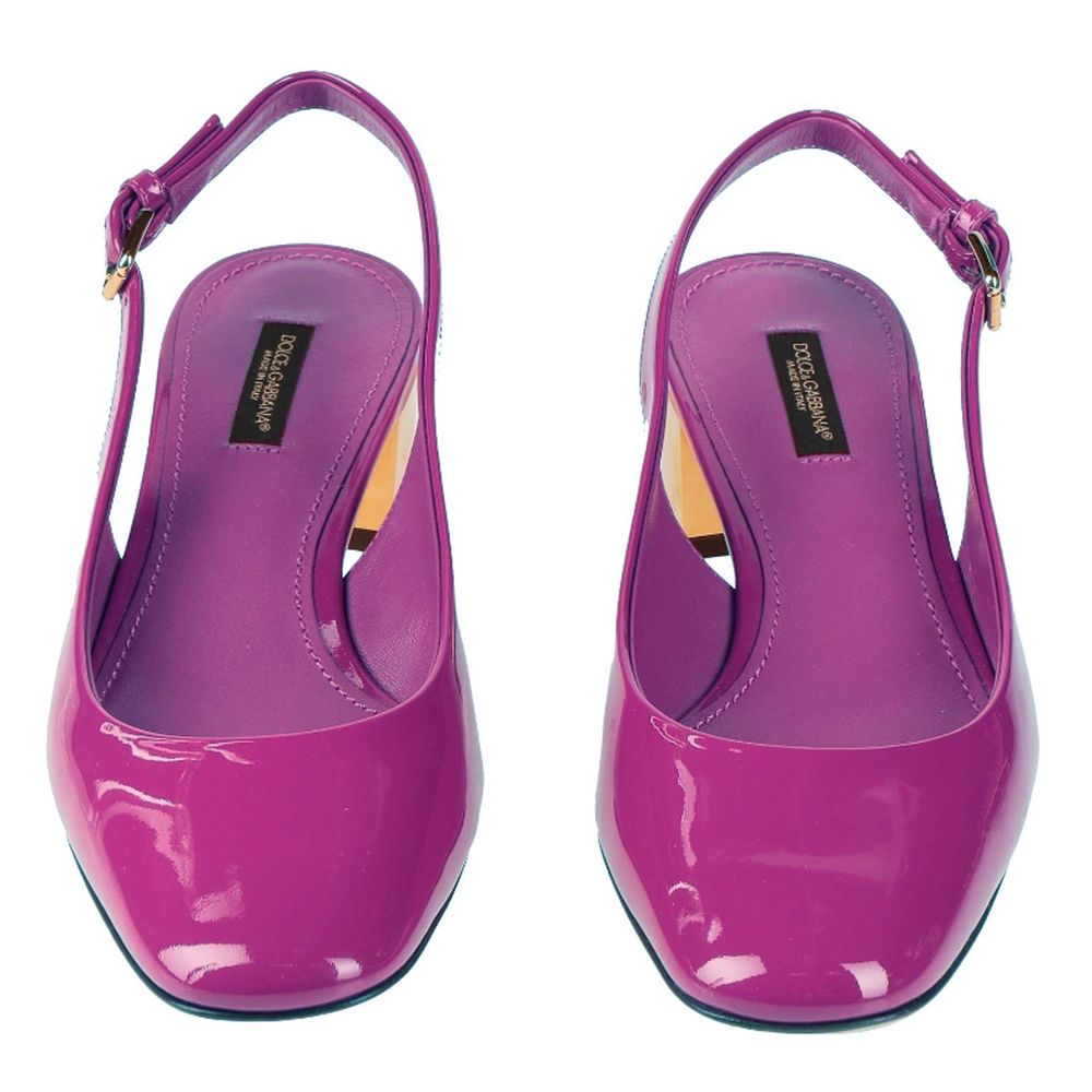 Dolce &amp; Gabbana Purple Leather Di Calfskin Pumps