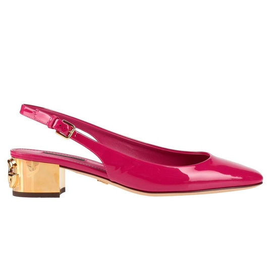 Dolce &amp; Gabbana Fuchsia Leather Di Calfskin Pumps