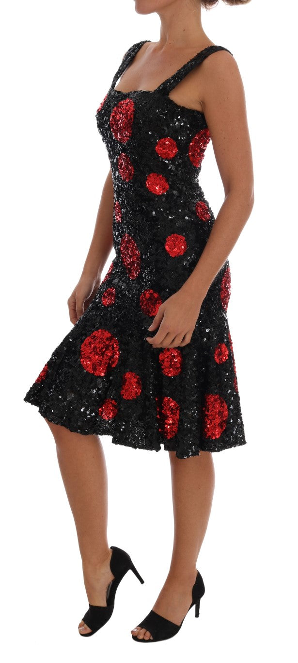 Dolce &amp; Gabbana Elegant Polka Dot Sheath Dress