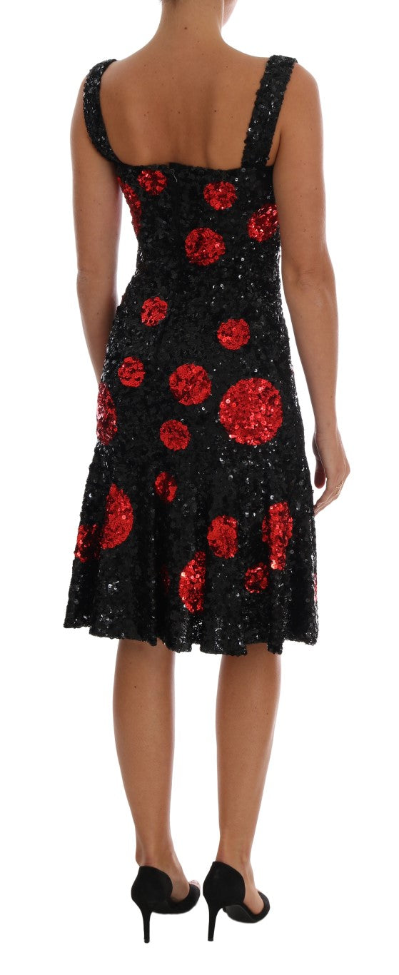 Dolce &amp; Gabbana Elegant Polka Dot Sheath Dress