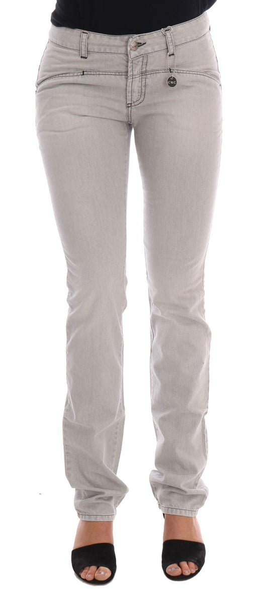 Costume National Sophisticated Grey Super Slim Jeans