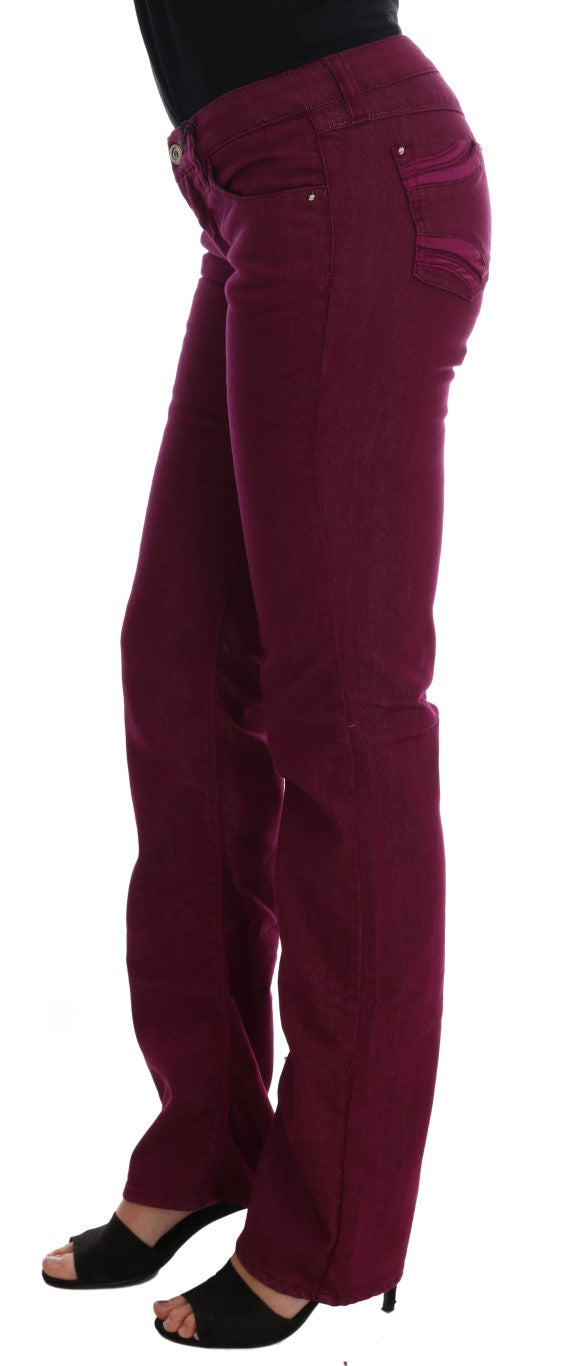 Costume National Smooth Red Straight Fit Luxury Jeans