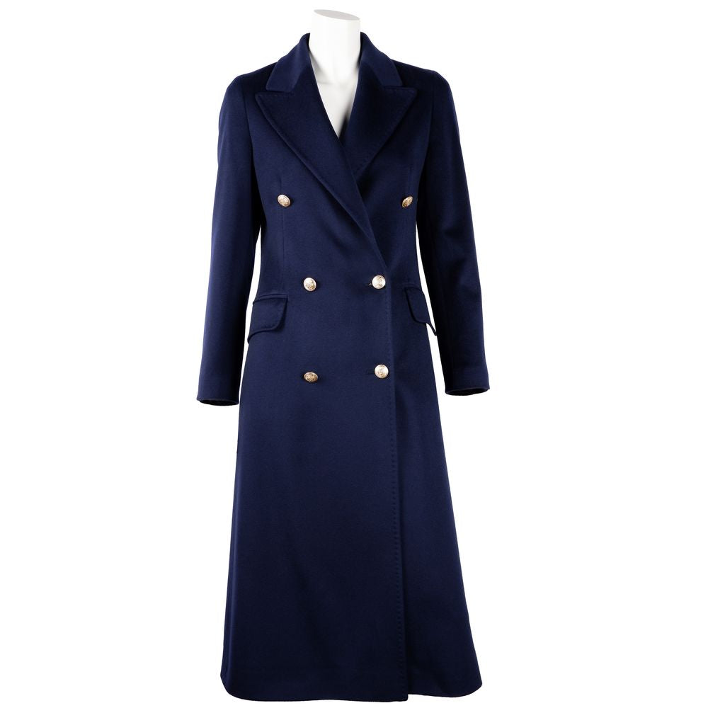 Made in Italy Blue Wool Virgin Jackets &amp; Coats