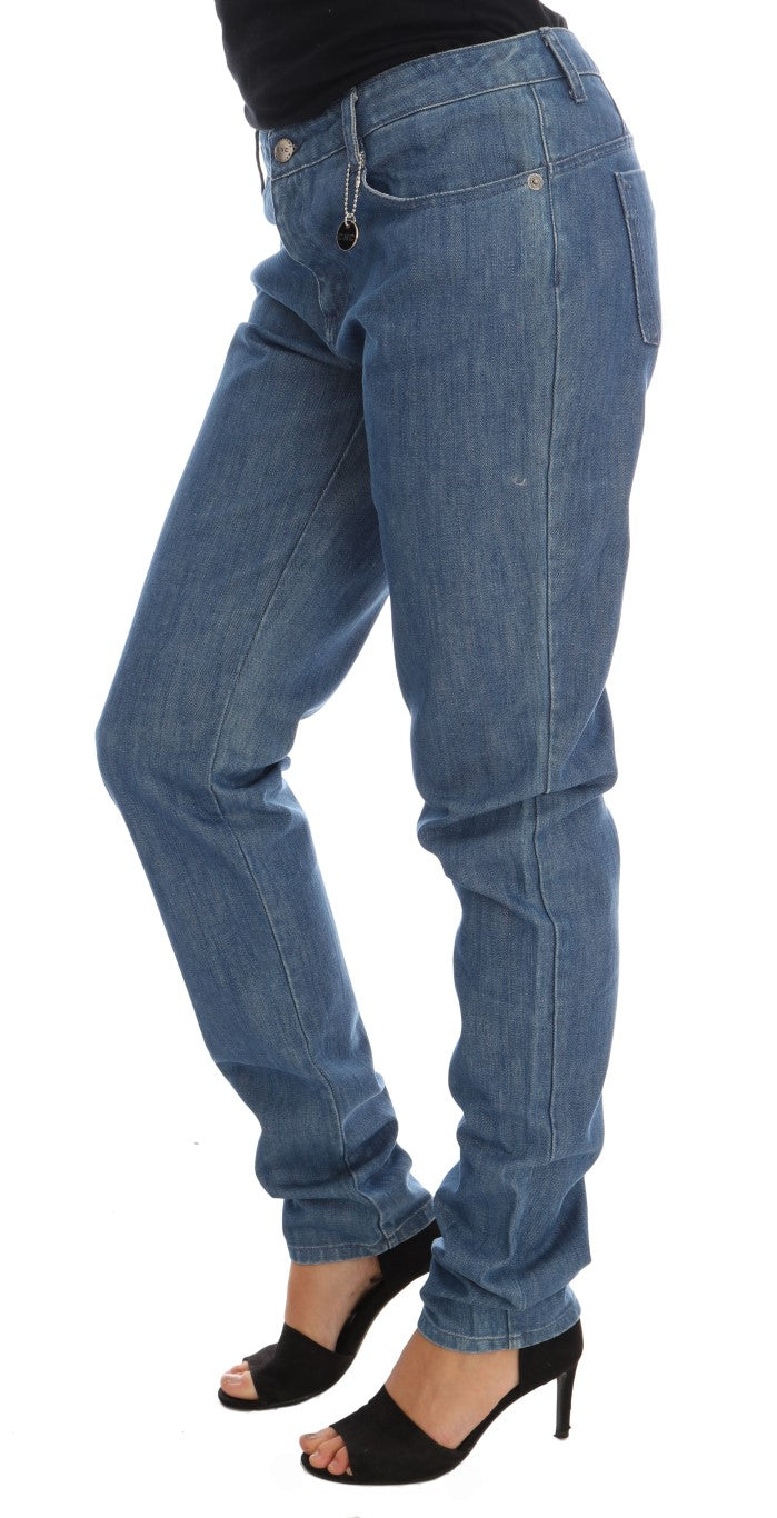 Costume National Elegant Boy Fit Jeans with Blue Wash