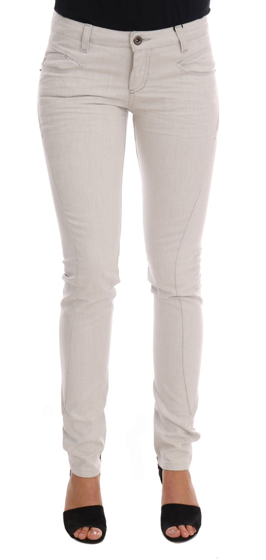 Costume National Chic white slim-fit stretch jeans