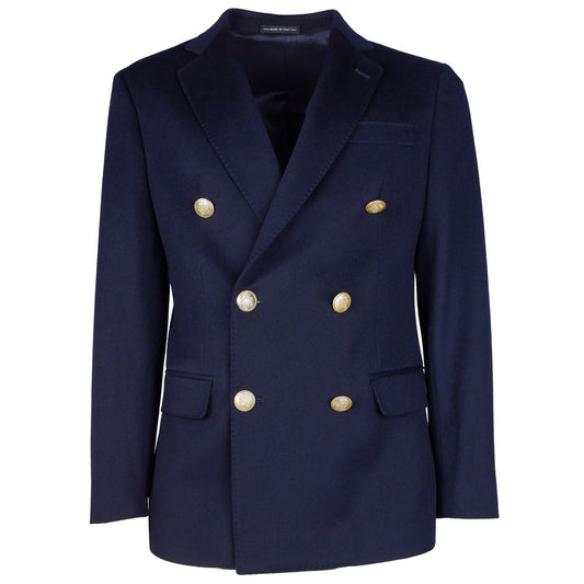 Made in Italy Blauer Vergine Blazer aus Wolle