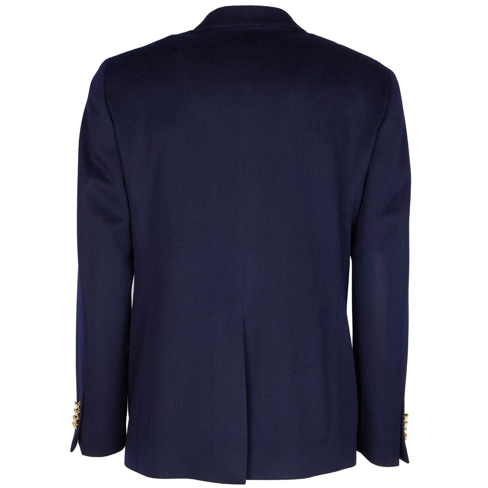 Made in Italy Blauer Vergine Blazer aus Wolle