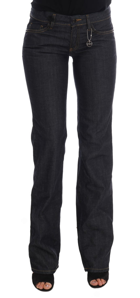 Costume National Schicke dunkelblaue Straight Fit Jeans