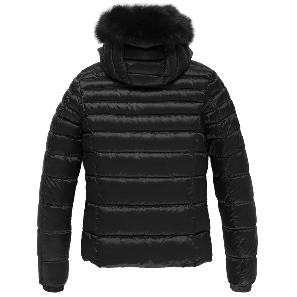 Refrigiwear Schwarze Nylonjacke für Frauen mit Federpolsterung