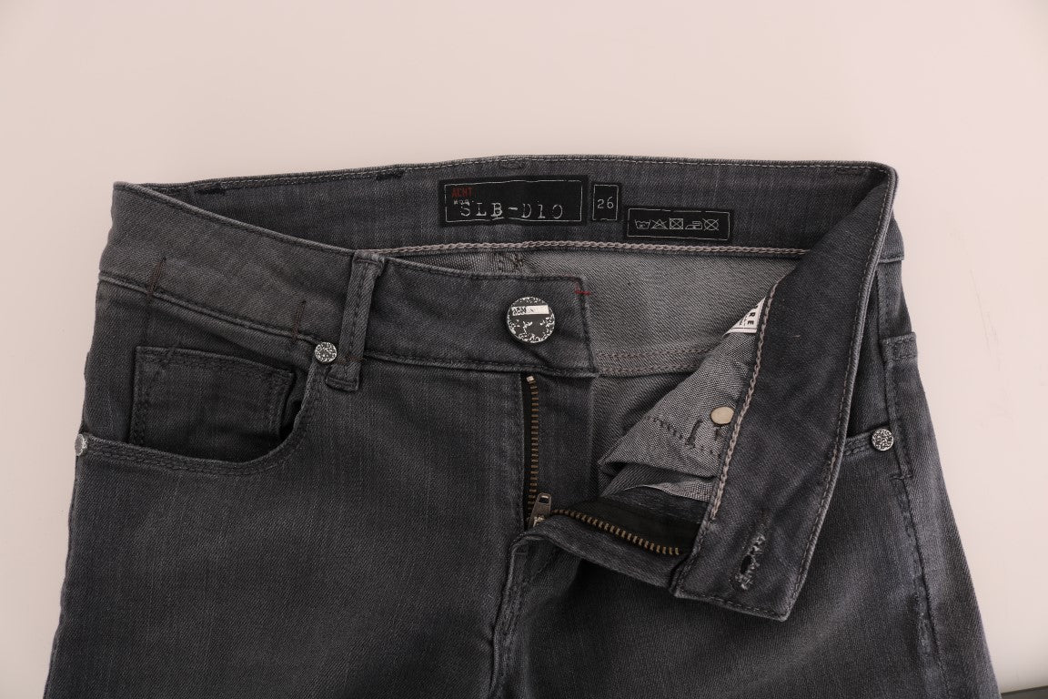 Eight Plain Grey Designer Jeans with Slim Fit