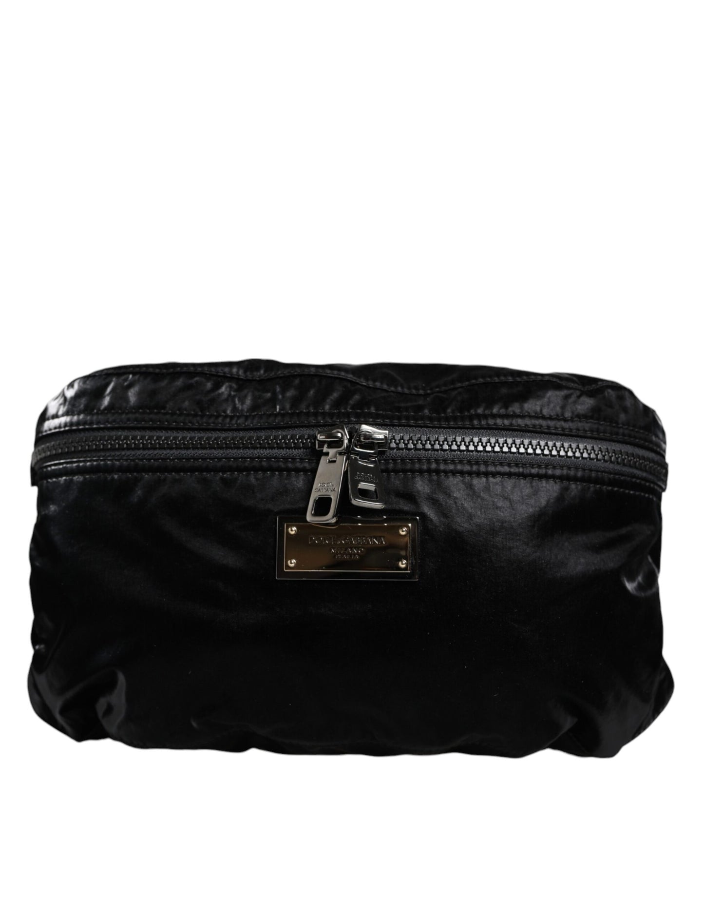 Dolce & Gabbana Schwarzer Nylon Stoff Gürtel Taille Fanny Pack Tasche