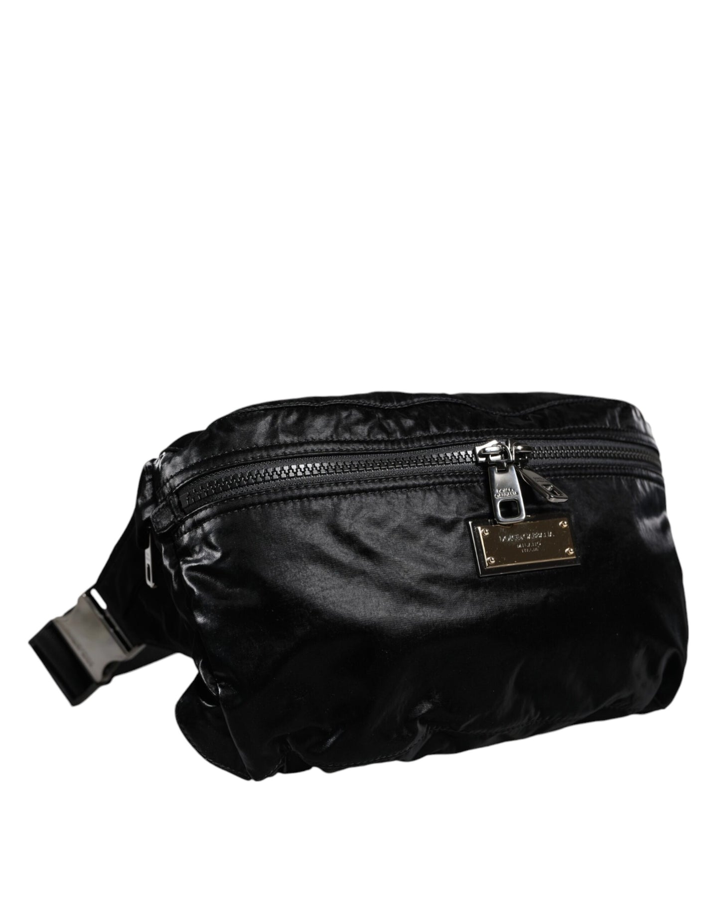 Dolce & Gabbana Schwarzer Nylon Stoff Gürtel Taille Fanny Pack Tasche