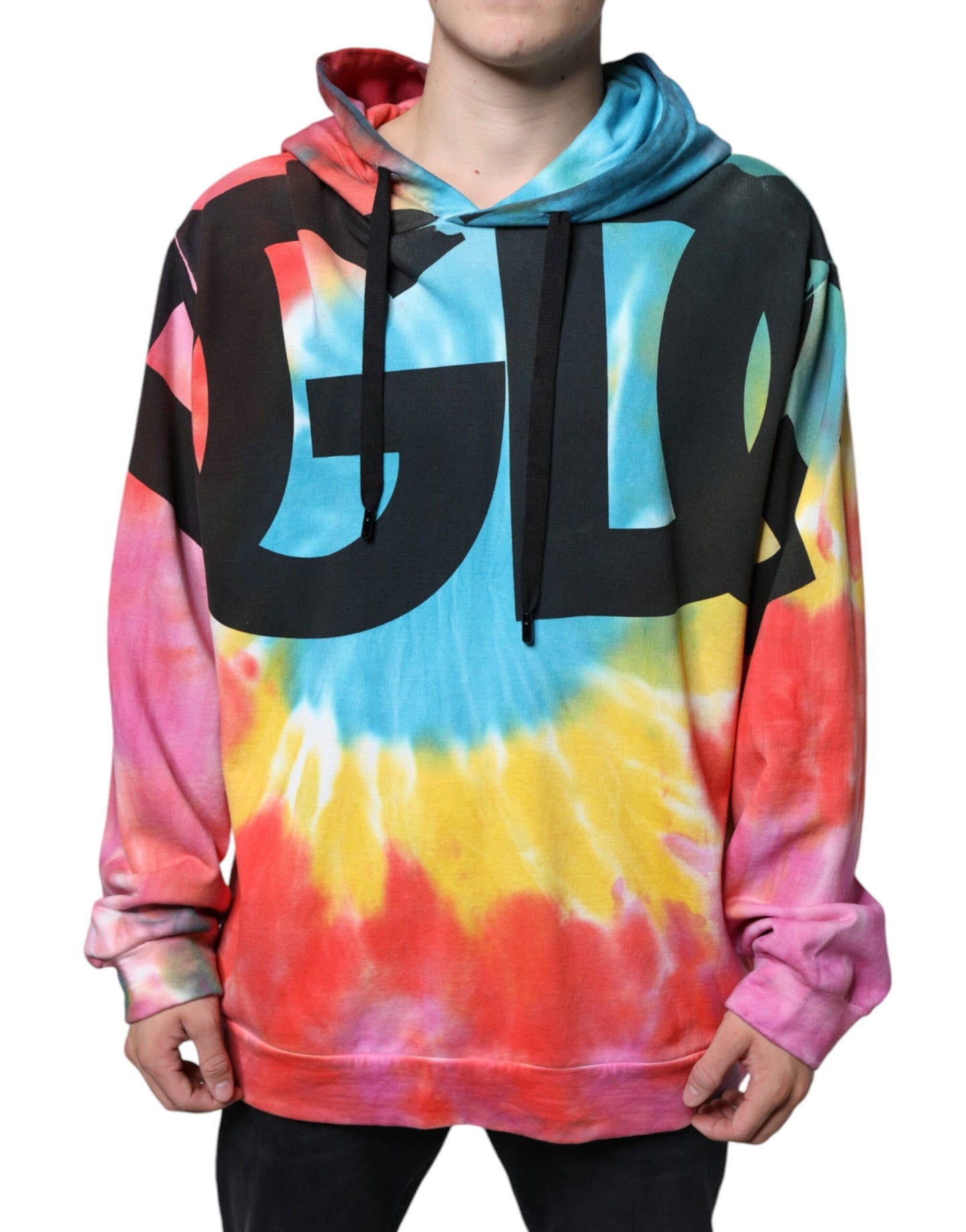 Dolce & Gabbana Multicolor Tie Dye Sweatshirt mit Kapuze Pullover