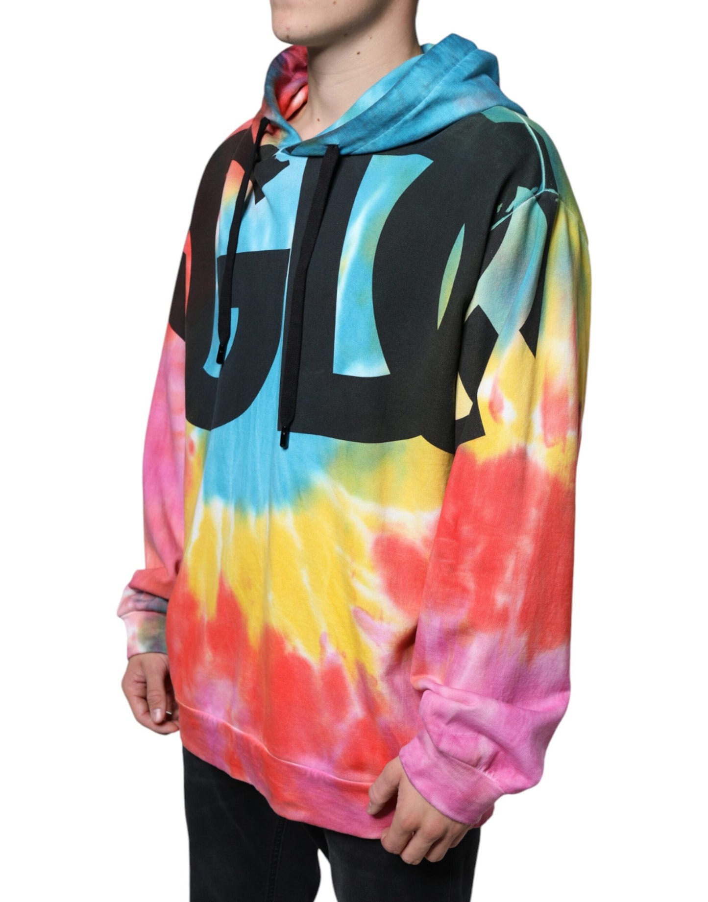 Dolce & Gabbana Multicolor Tie Dye Sweatshirt mit Kapuze Pullover