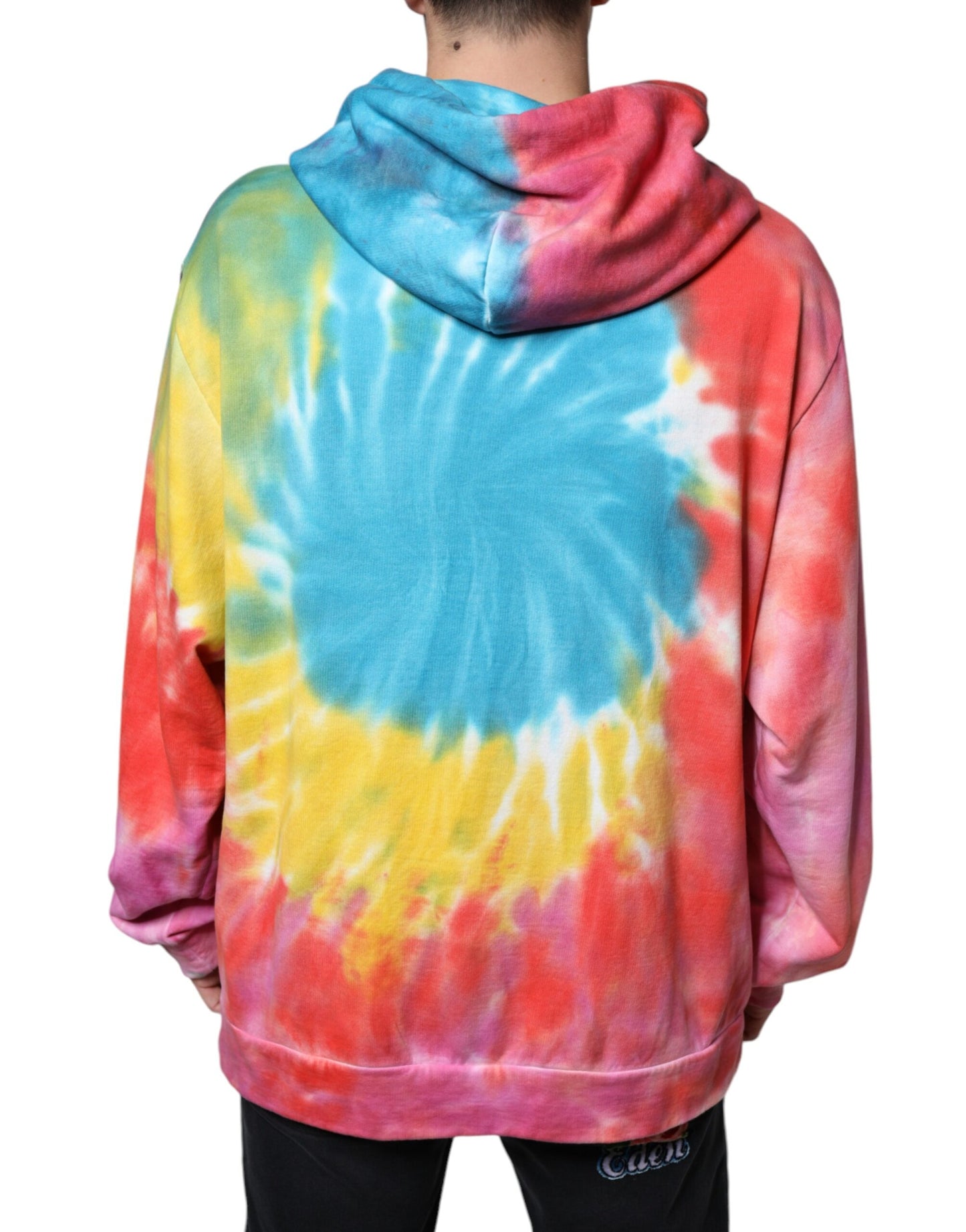 Dolce & Gabbana Multicolor Tie Dye Sweatshirt mit Kapuze Pullover