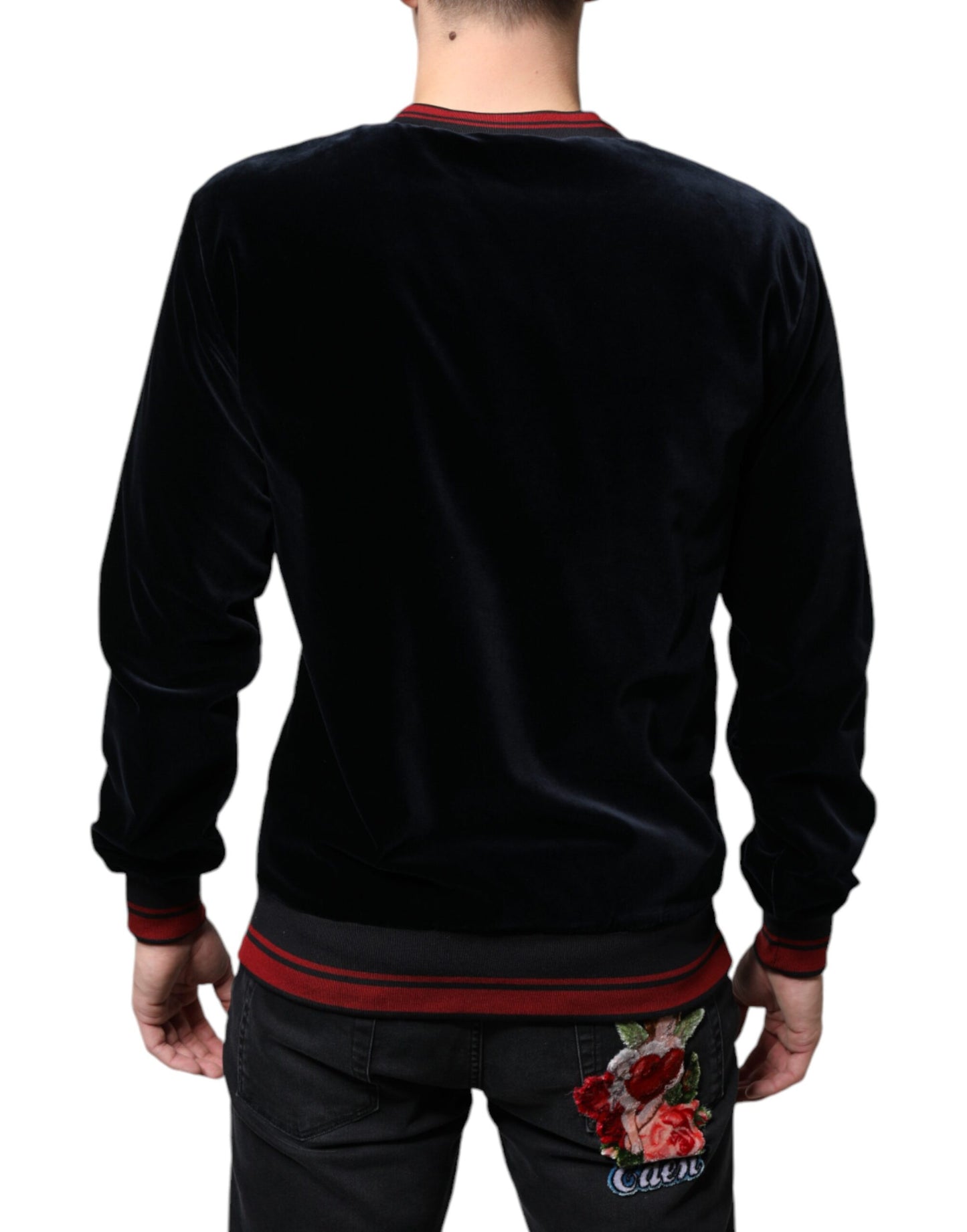 Dolce & Gabbana Multicolor Jacquard Rundhalsausschnitt Sweatshirt Pullover