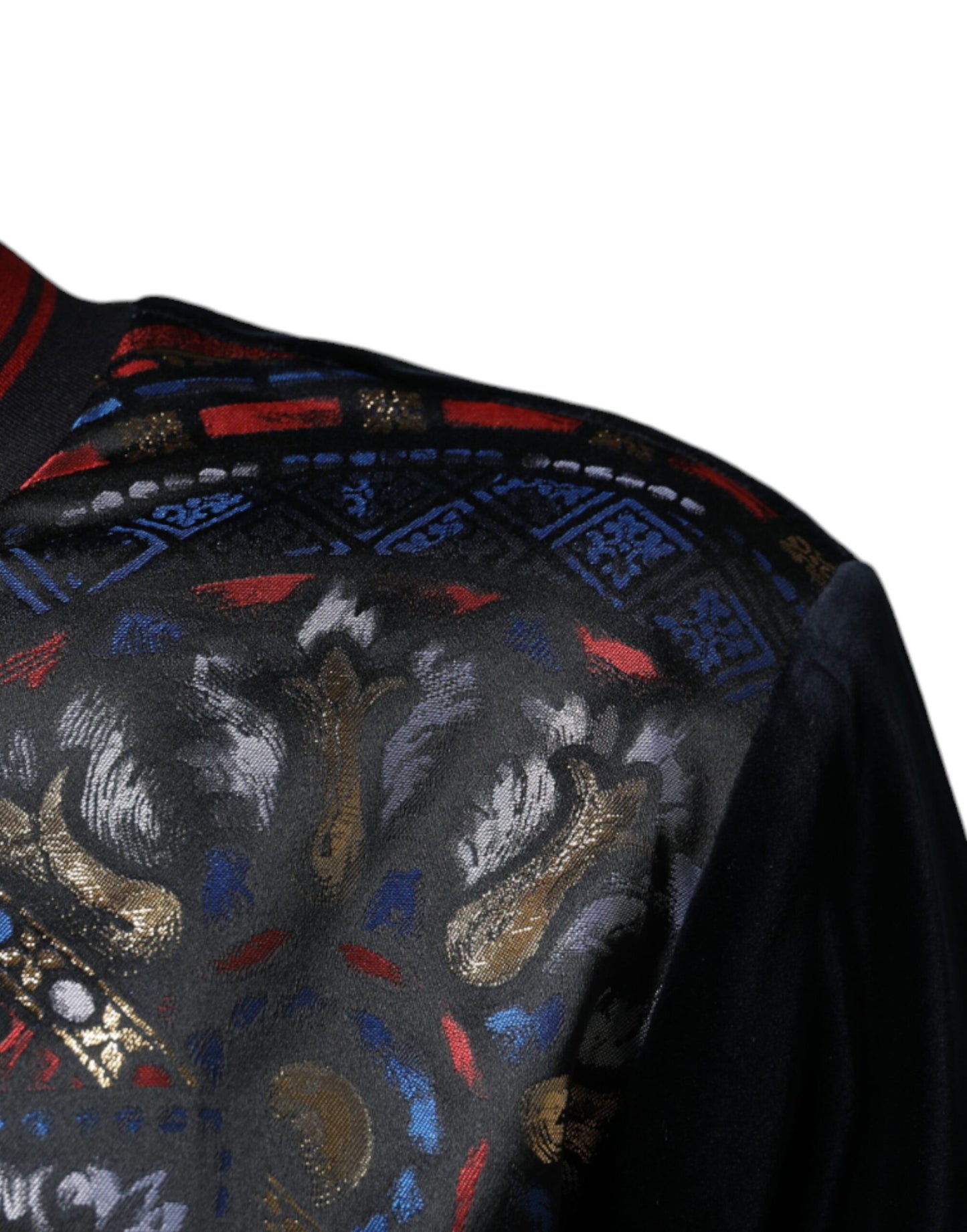 Dolce & Gabbana Multicolor Jacquard Rundhalsausschnitt Sweatshirt Pullover