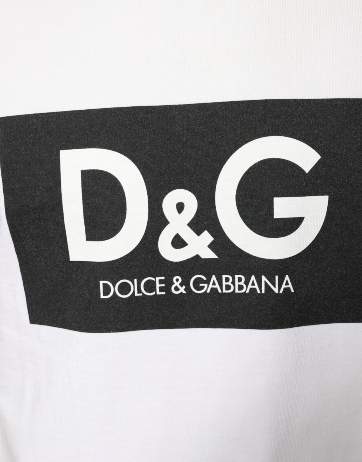 Dolce & Gabbana Weißes Baumwoll-T-Shirt mit DG-Logo-Aufdruck