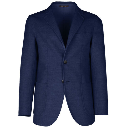 Made in Italy Blauer Vergine Blazer aus Wolle