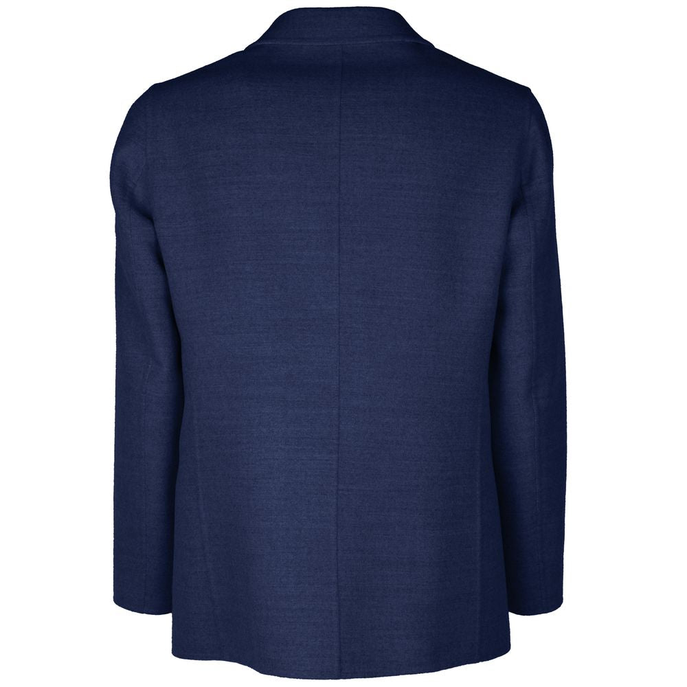 Made in Italy Blauer Vergine Blazer aus Wolle