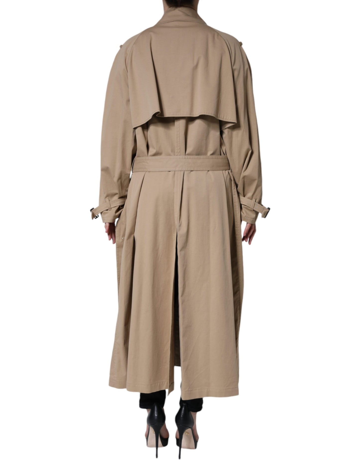 Dolce & Gabbana Khaki Zweireiher Trenchcoat Jacke