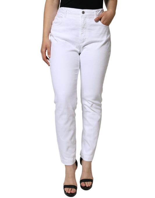 Dolce & Gabbana Weiße Baumwoll-Stretch AUDREY Skinny Jeans